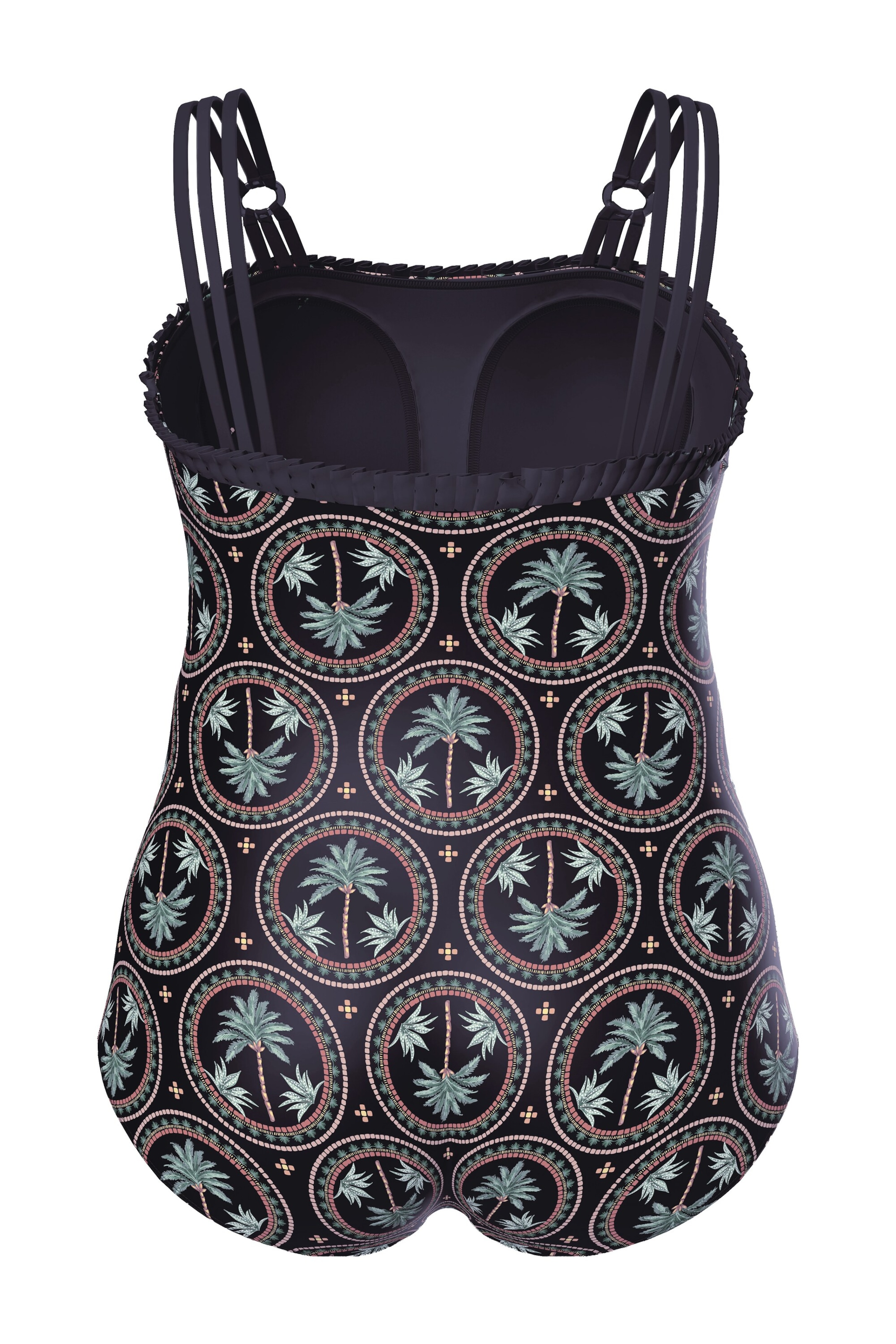 Ulla Popken Badeanzug in Schwarz