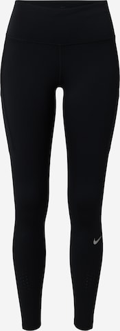 NIKE Skinny Workout Pants 'Epic Luxe' in Black: front