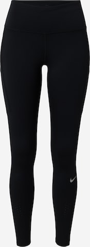 NIKE Skinny Sportsbukse 'Epic Luxe' i svart: forside