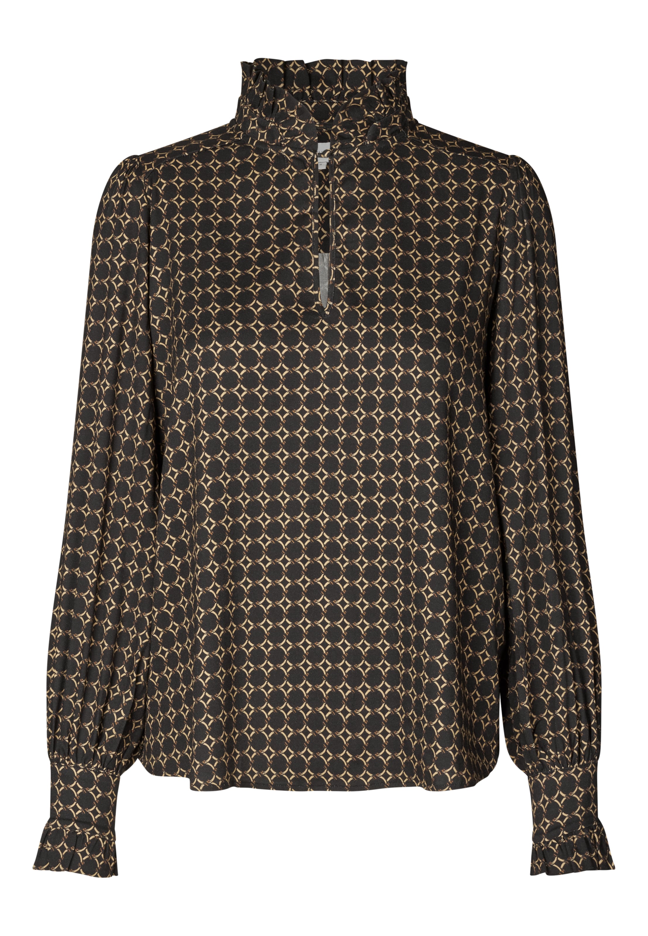 Camicia da donna 'Merledea' di Dea Kudibal in nero: frontale