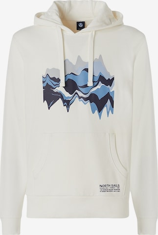 North Sails Sweatshirt in White: front