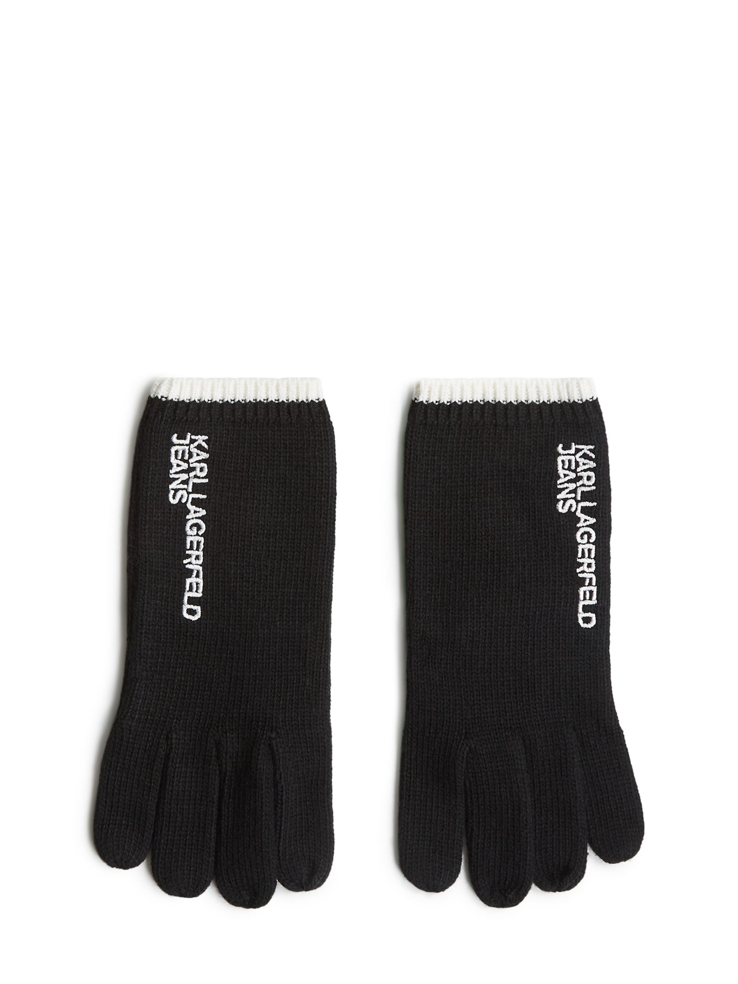 KARL LAGERFELD JEANS Prstové rukavice – černá: přední strana