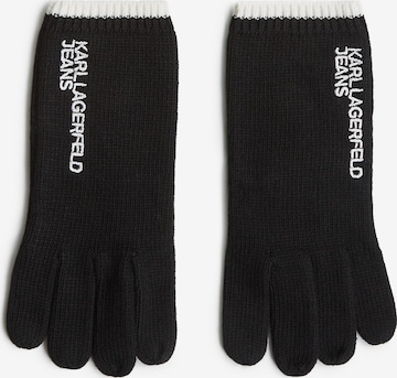 juoda KARL LAGERFELD JEANS Pirštuotos pirštinės: priekis