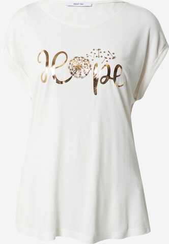 ABOUT YOU T-shirt 'Liddy' i vit: framsida