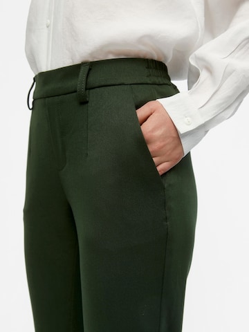 OBJECT Slim fit Pleat-Front Pants 'Lisa' in Green