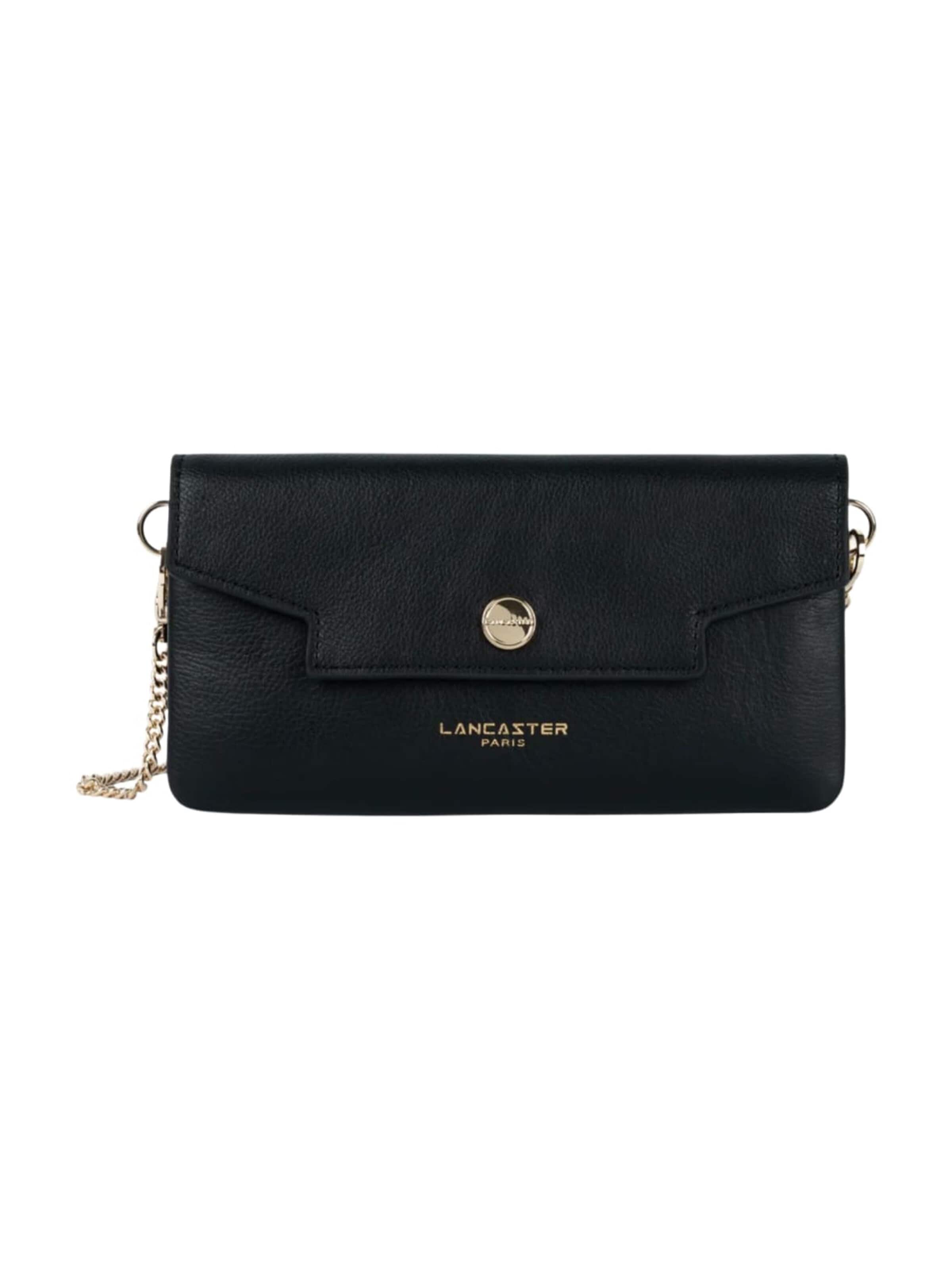 LANCASTER Paris Crossbody Bag 'Lancaster Paris Pochette A rabat avec pression S Mademoiselle Grace Noir' in Black: front