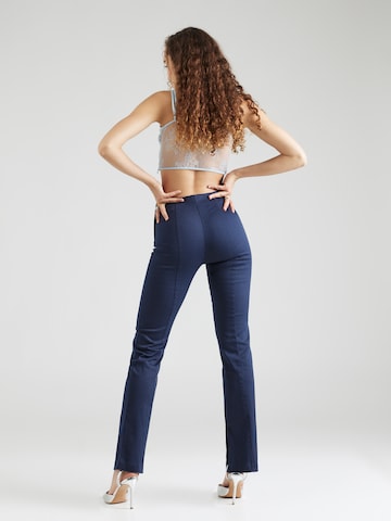 Monki Slimfit Hlače | modra barva
