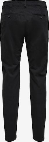 Slimfit Pantaloni con pieghe 'Cam' di Only & Sons in nero