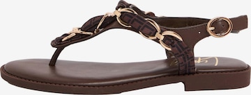 Tongs Lipsy en marron : devant