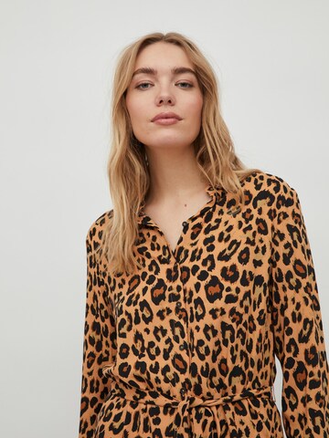 VILA Shirt Dress 'VIPaya' in Brown