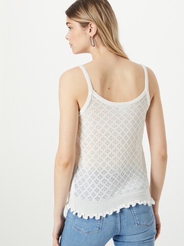 Top in maglia di ICHI in bianco