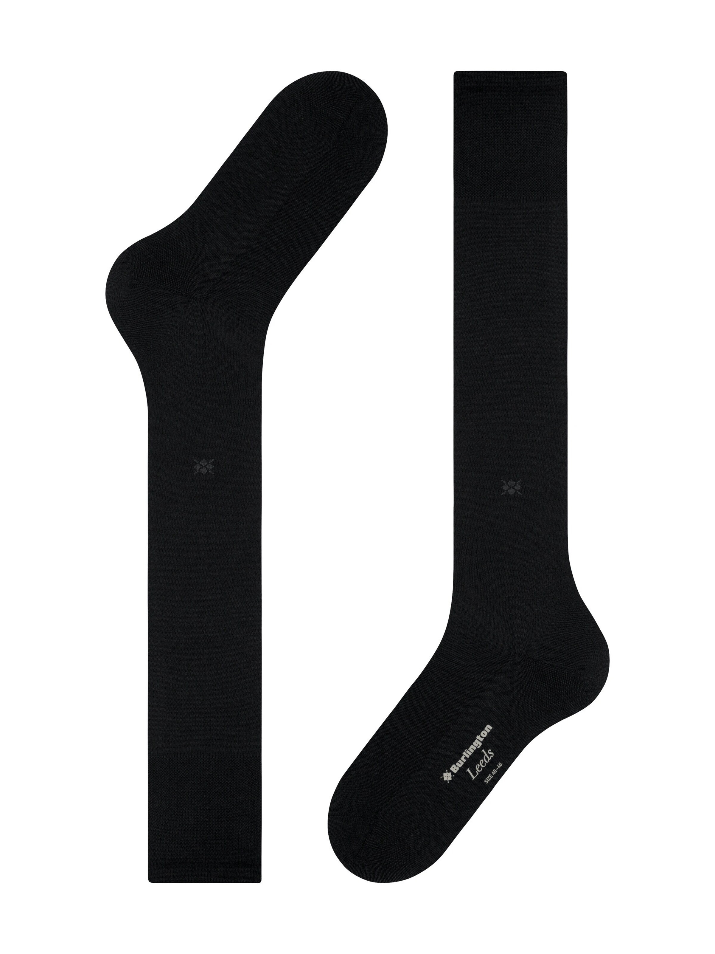 BURLINGTON Knee High Socks 'Leeds' in Black