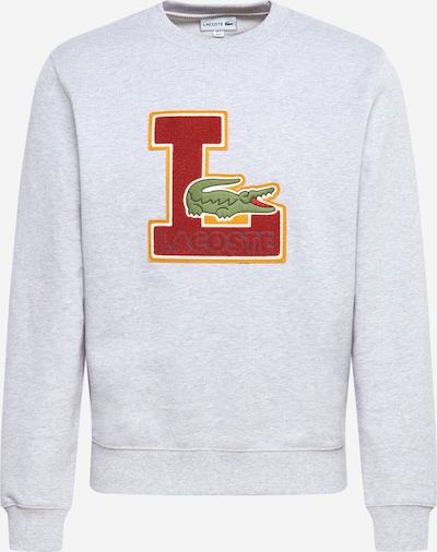LACOSTE Sweat-shirt en jaune / gris clair / vert / rouge, Vue avec produit