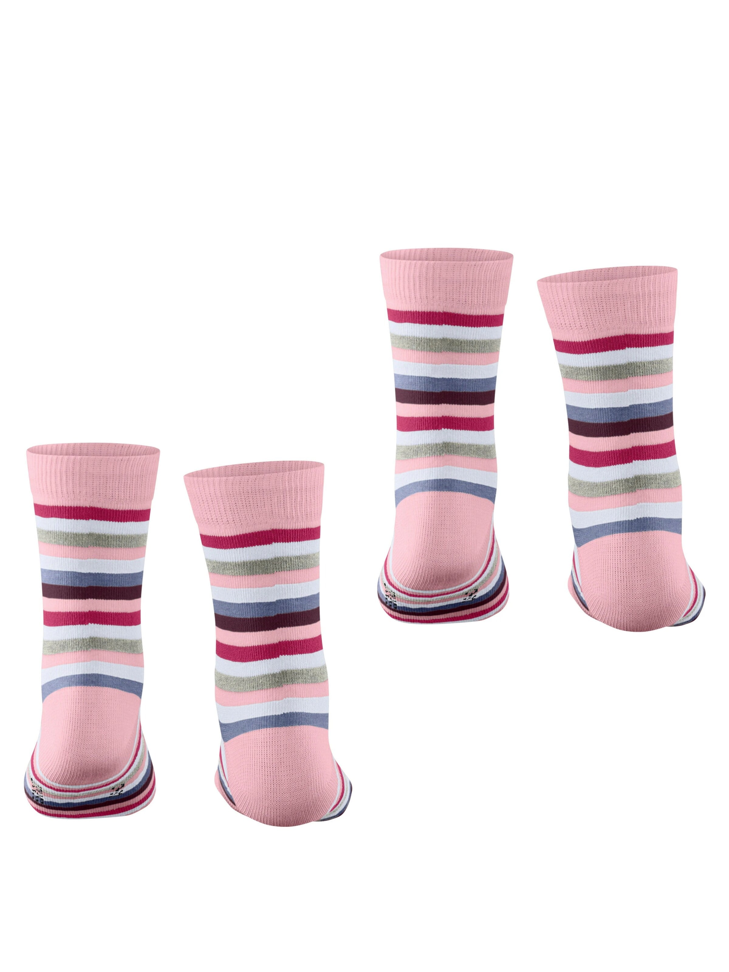 ESPRIT Socken 'Playful Stripe 2-Pack'‌‌ in Rot