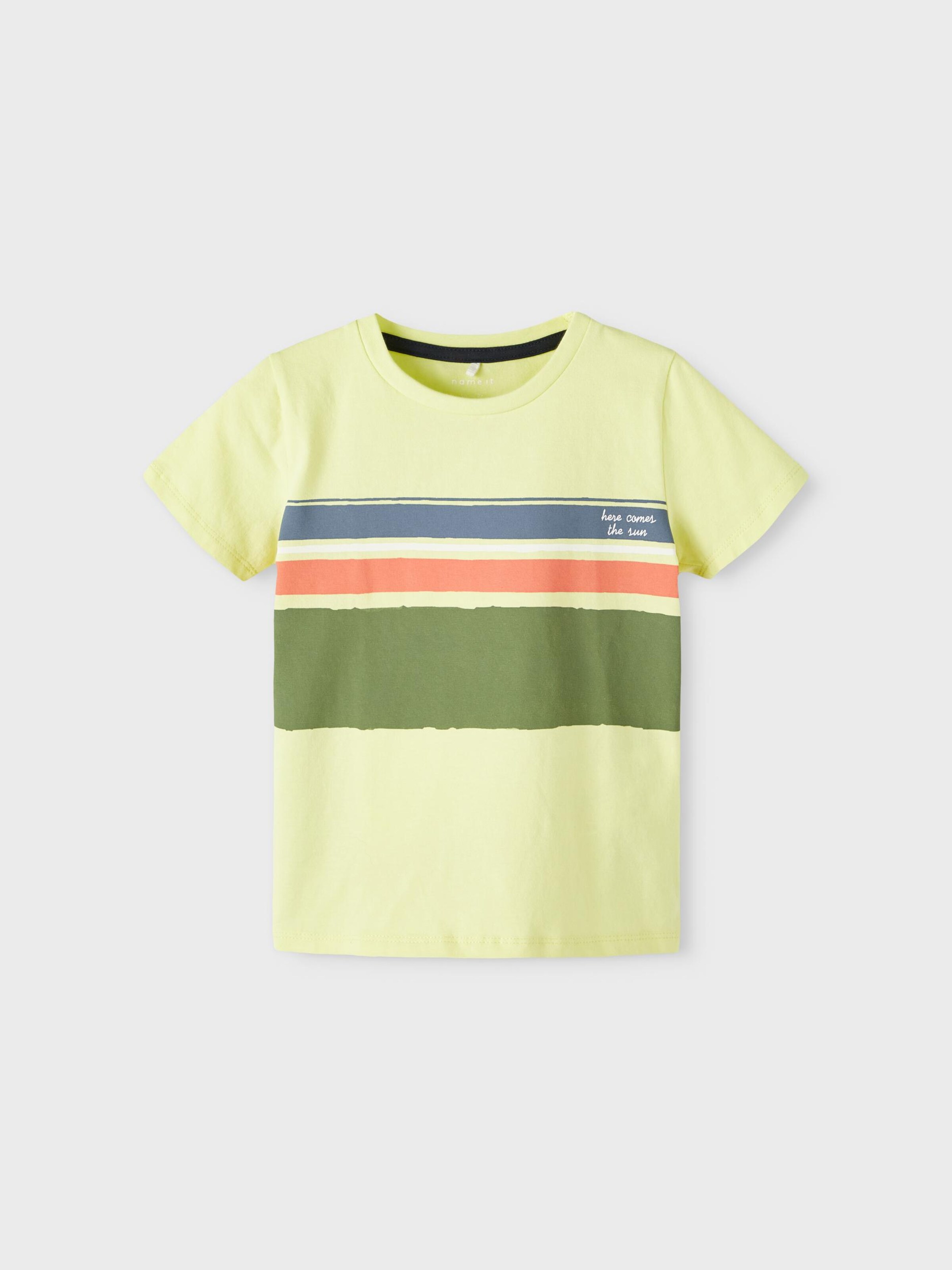 Kinder Kids (Gr. 92-140) NAME IT T-Shirt 'Ferdinan' in Gelb, Weiß - QD02137 Kinder Kids (Gr. 92-140) NAME IT T-Shirt 'Ferdinan' in Gelb, Weiß - QD02137