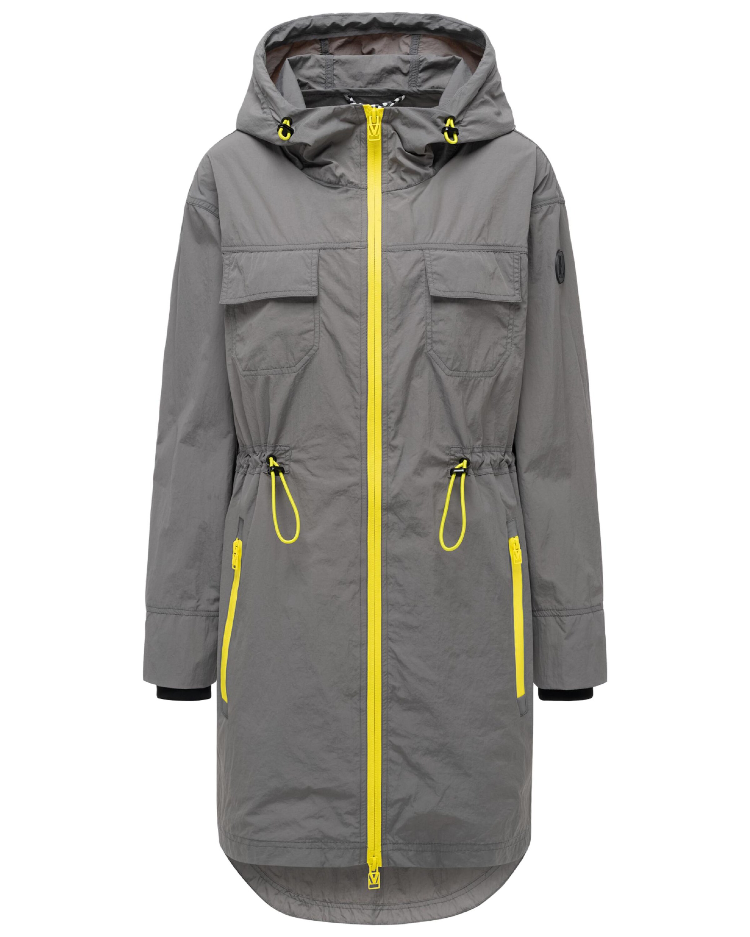 MARIKOO Tussenparka 'Trüffelbonbon 16' in Grijs: voorkant