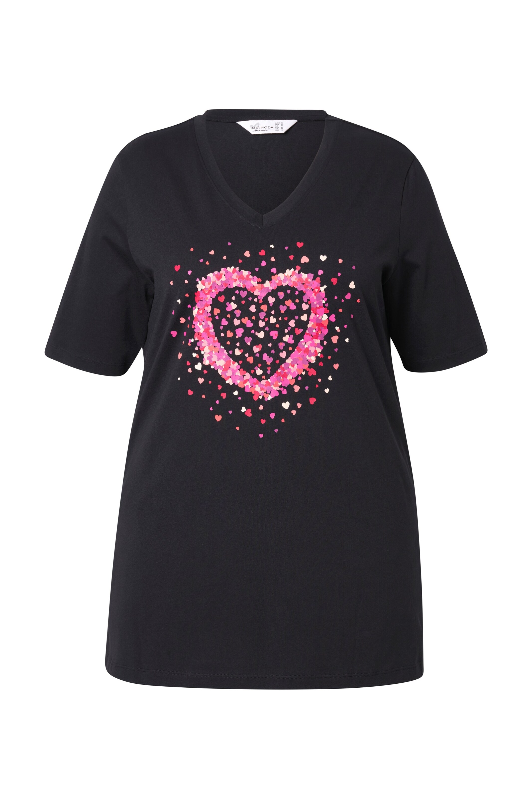 MIAMODA Oversizeshirt in pastellpink / hellpink / schwarz, Produktansicht