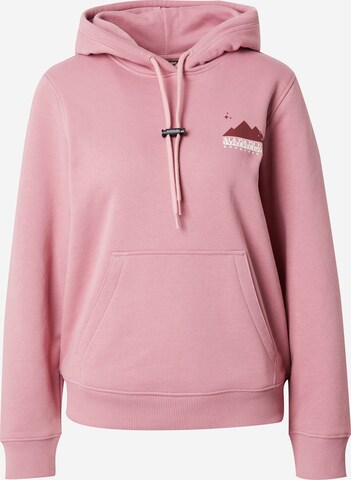 NAPAPIJRI Sweatshirt 'ROPE' i rosa: framsida