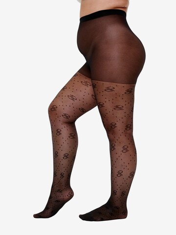 Zizzi Tights in Black: front