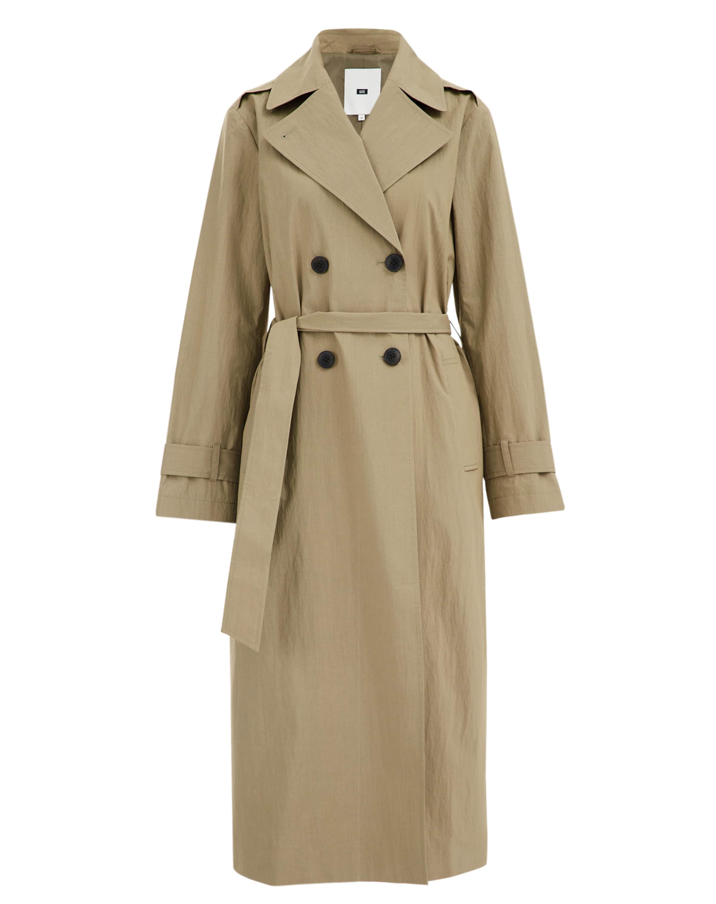 WE Fashion Демисезонное пальто в Бежевый: спереди