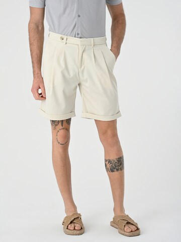 Antioch Regular Pleat-front trousers in Beige