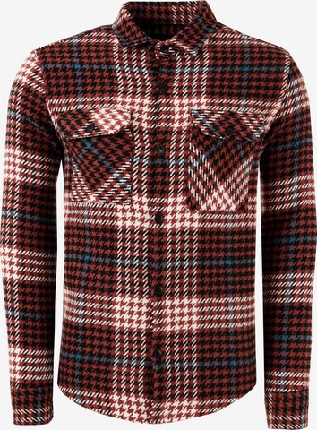 Buratti Button Up Shirt in Red: front