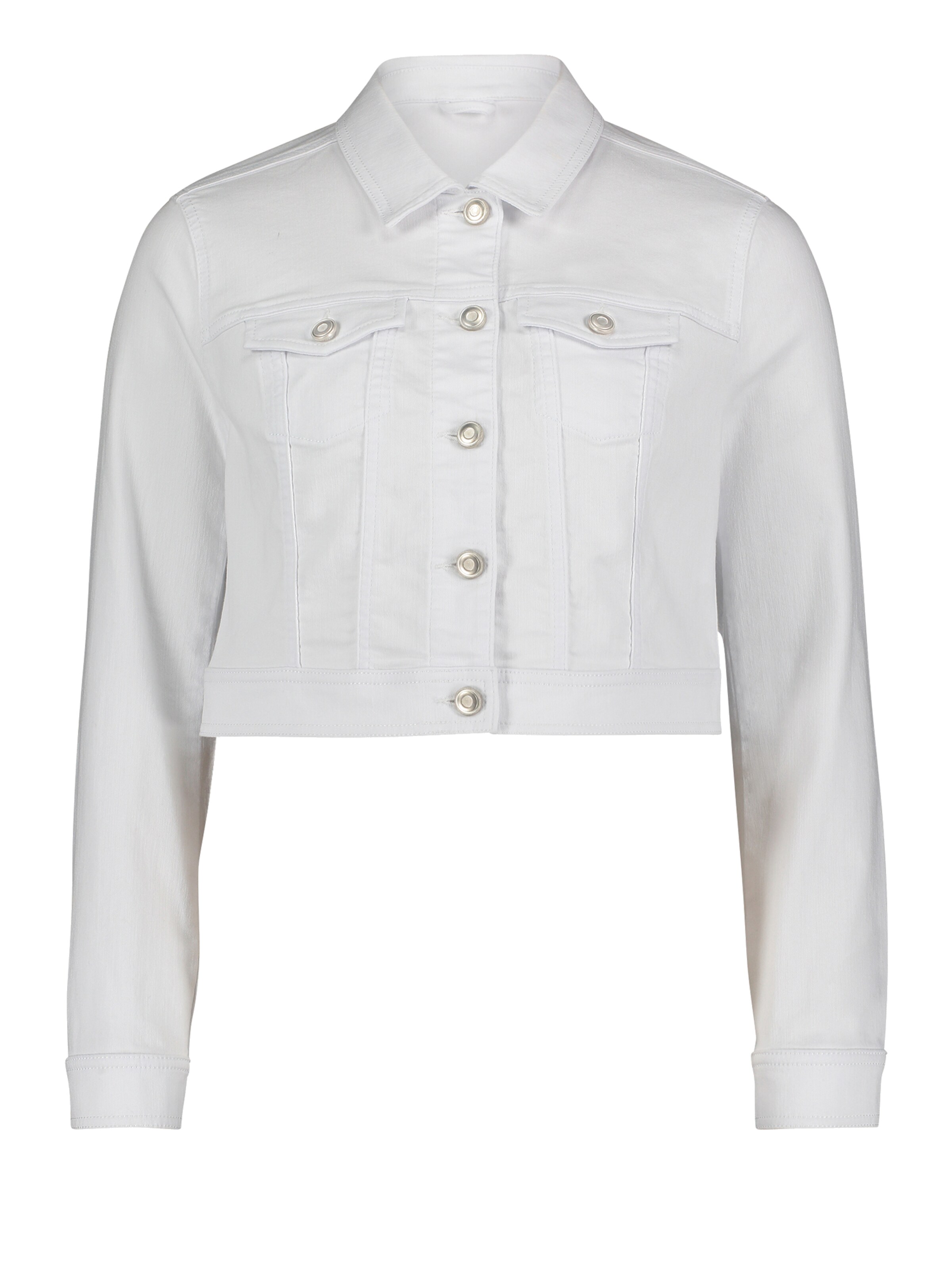 Vera Mont Jeansjacke mit Patches in Weiß: Vorderseite