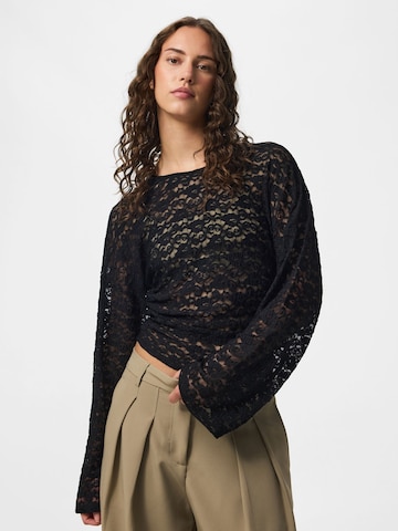 PIECES Shirt 'PCalli' in Black: front