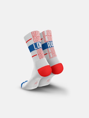 INCYLENCE Athletic Socks 'MOTTO RUNNING' in Blue: front