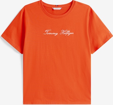 Tricou de la Tommy Hilfiger Curve pe portocaliu: față
