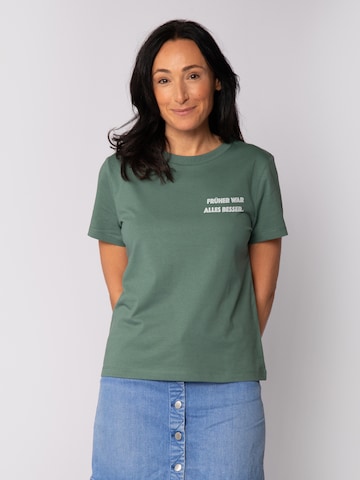 T-shirt 'Früher War Alles Besser' Watapparel en vert : devant