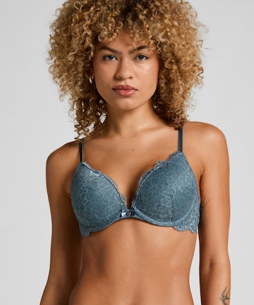 Hunkemöller Push-up Bra 'Marine' in Blue: front