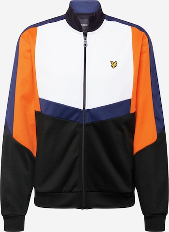 Lyle & Scott Zip-Up Hoodie in Black: front