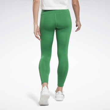 Reebok Skinny Športne hlače 'Identity Energy' | zelena barva