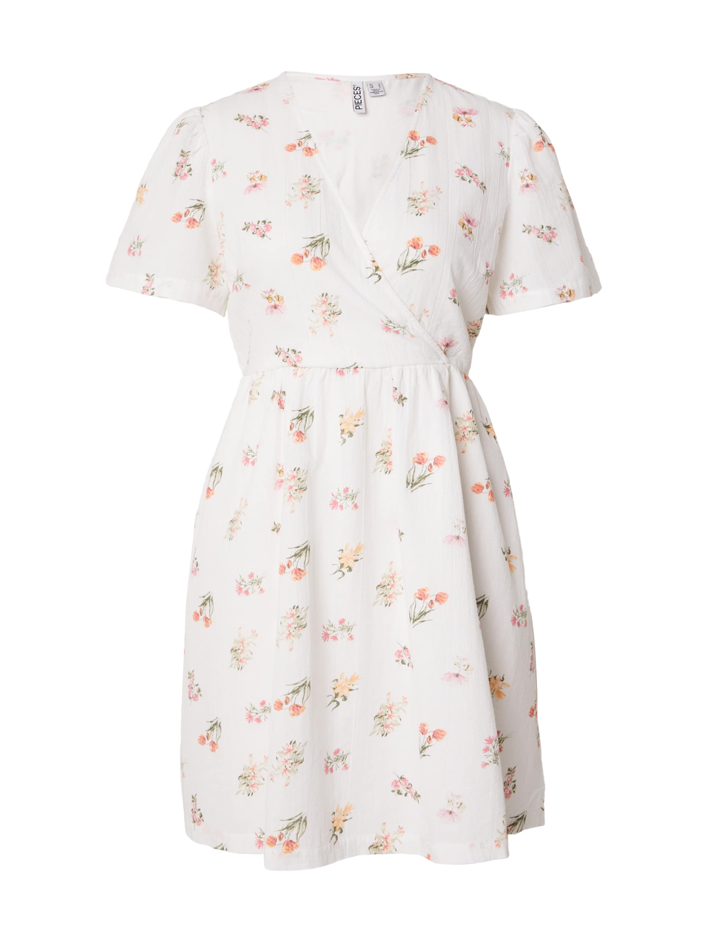 PIECES Sommarklänning 'PCEMMA' i mörkgrön / orange / rosa / vit, Produktvy