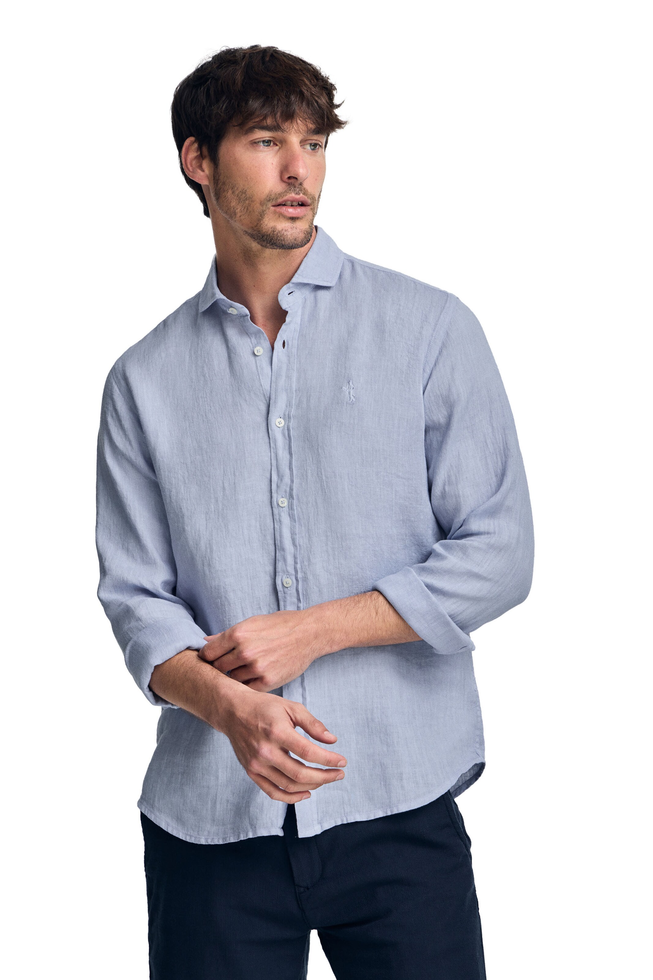 Polo Club Slim Fit Hemd in Blau: Vorderseite