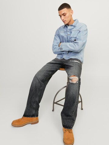 JACK & JONES Loosefit Jeans 'CHRIS' i svart