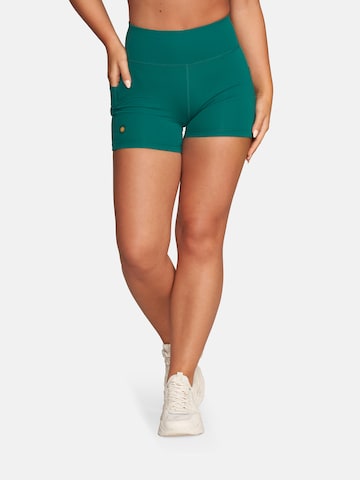 GOLD´S GYM APPAREL Skinny Sportbroek 'Jane' in Groen: voorkant