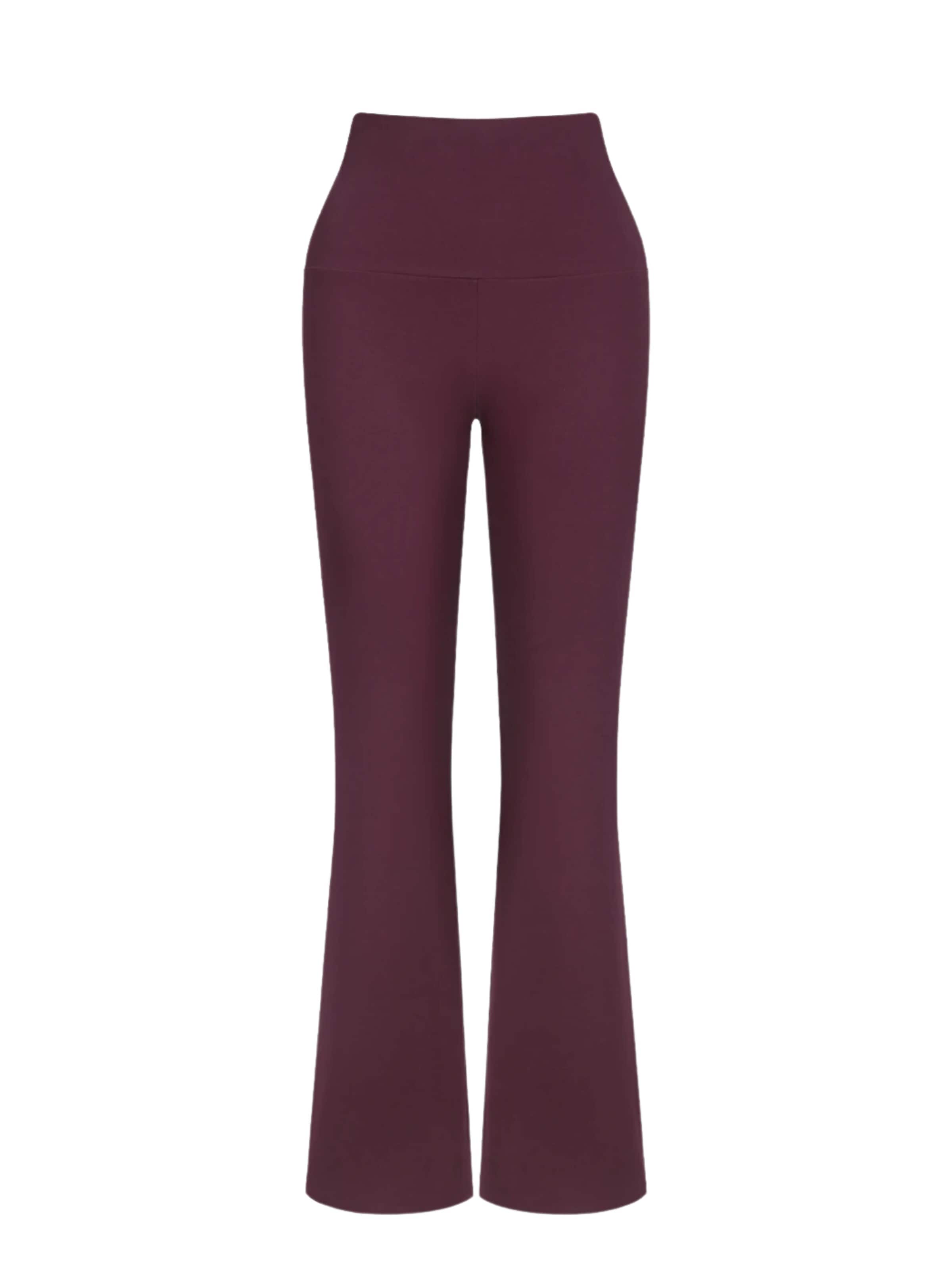 cfab (formerly creamy fabrics) Flared Leggings 'Cotton Flared Bootcut Leggings' i röd: framsida