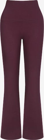 cfab (formerly creamy fabrics) Leggings 'Cotton Flared Bootcut Leggings' i röd: framsida