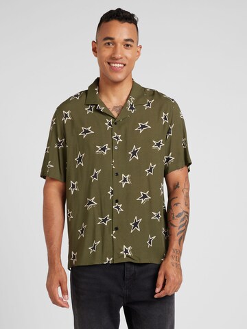 The Kooples Comfort fit Overhemd in Groen: voorkant