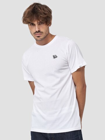 Mikon T-shirt 'Fliege' i vit: framsida