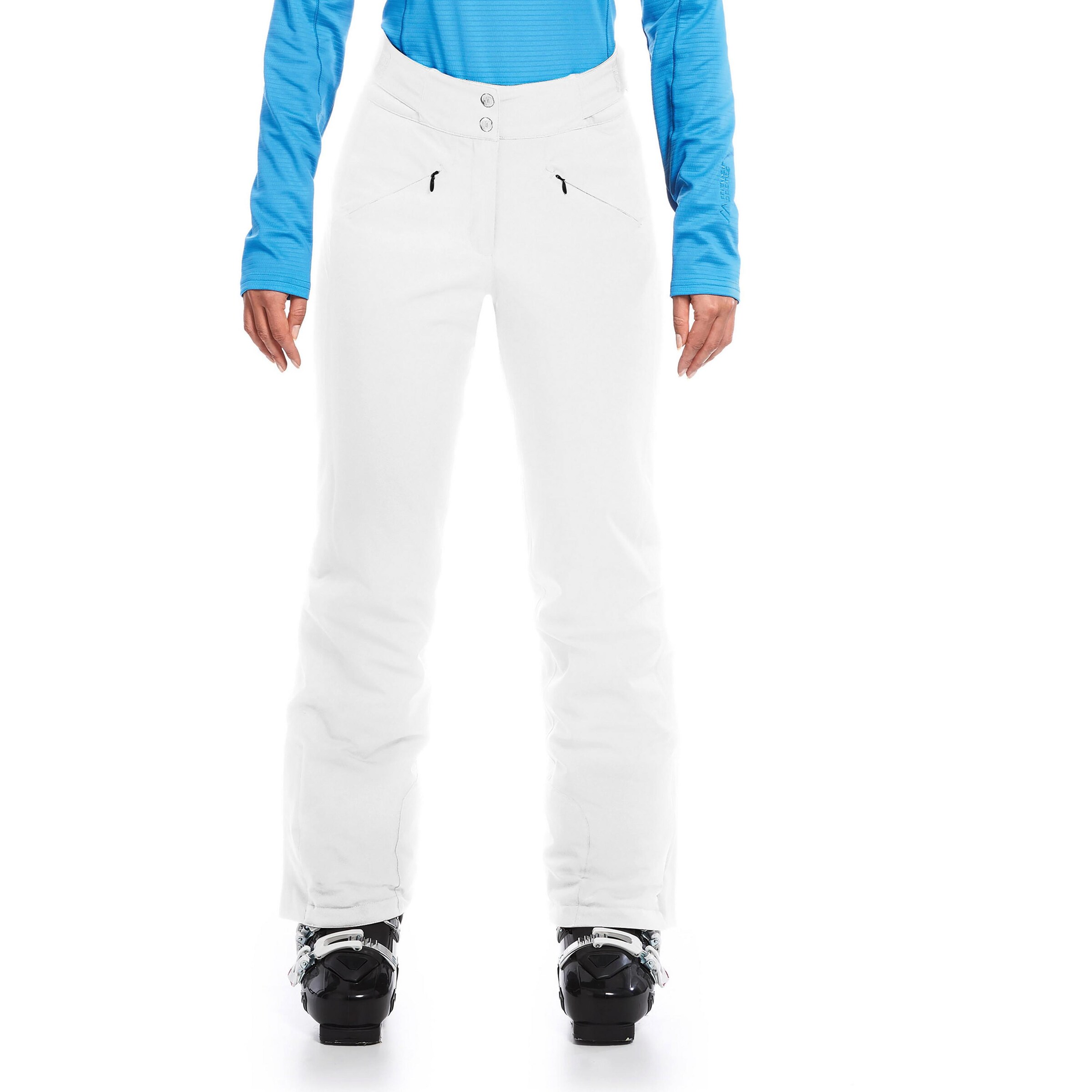 Maier Sports Regular Outdoor Pants in White: front