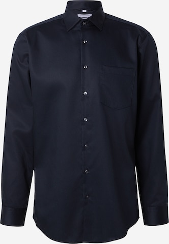 SEIDENSTICKER Regular fit Businessskjorta 'Smart Classics' i svart: framsida