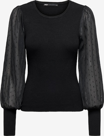 ONLY Sweater 'JASMINE' in Black: front