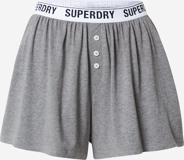 pelēks Superdry Pidžamas bikses: no priekšpuses