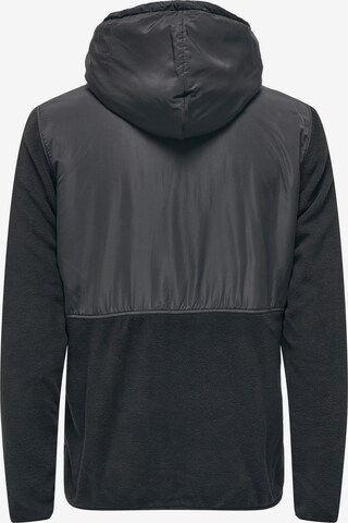 Only & Sons Fleece Jacket 'Noah' in Black