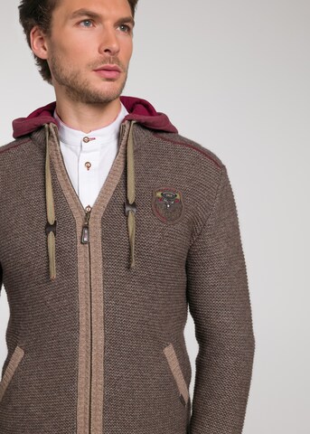 SPIETH & WENSKY Knit Cardigan 'Dakar' in Brown