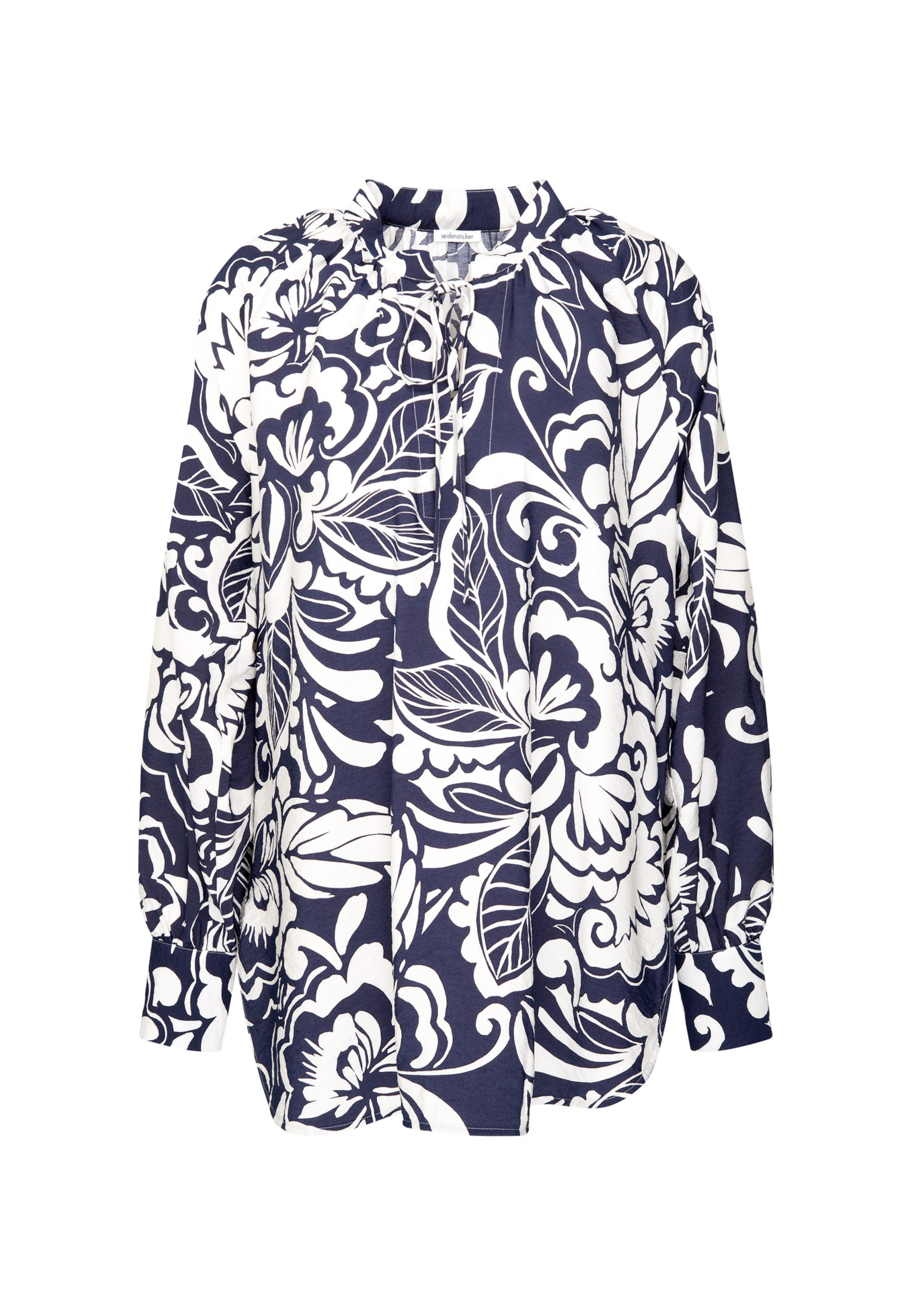 SEIDENSTICKER Blouse in Dark blue / White, Item view
