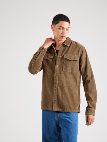 Coupe regular Chemise 'Seth' INDICODE JEANS en vert : devant